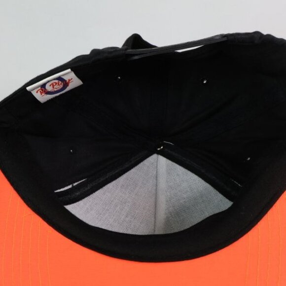 Vintage Philadelphia 76ers NBA Baseball Cap Hat Mens Snapback Black Neon Orange - Picture 7 of 10